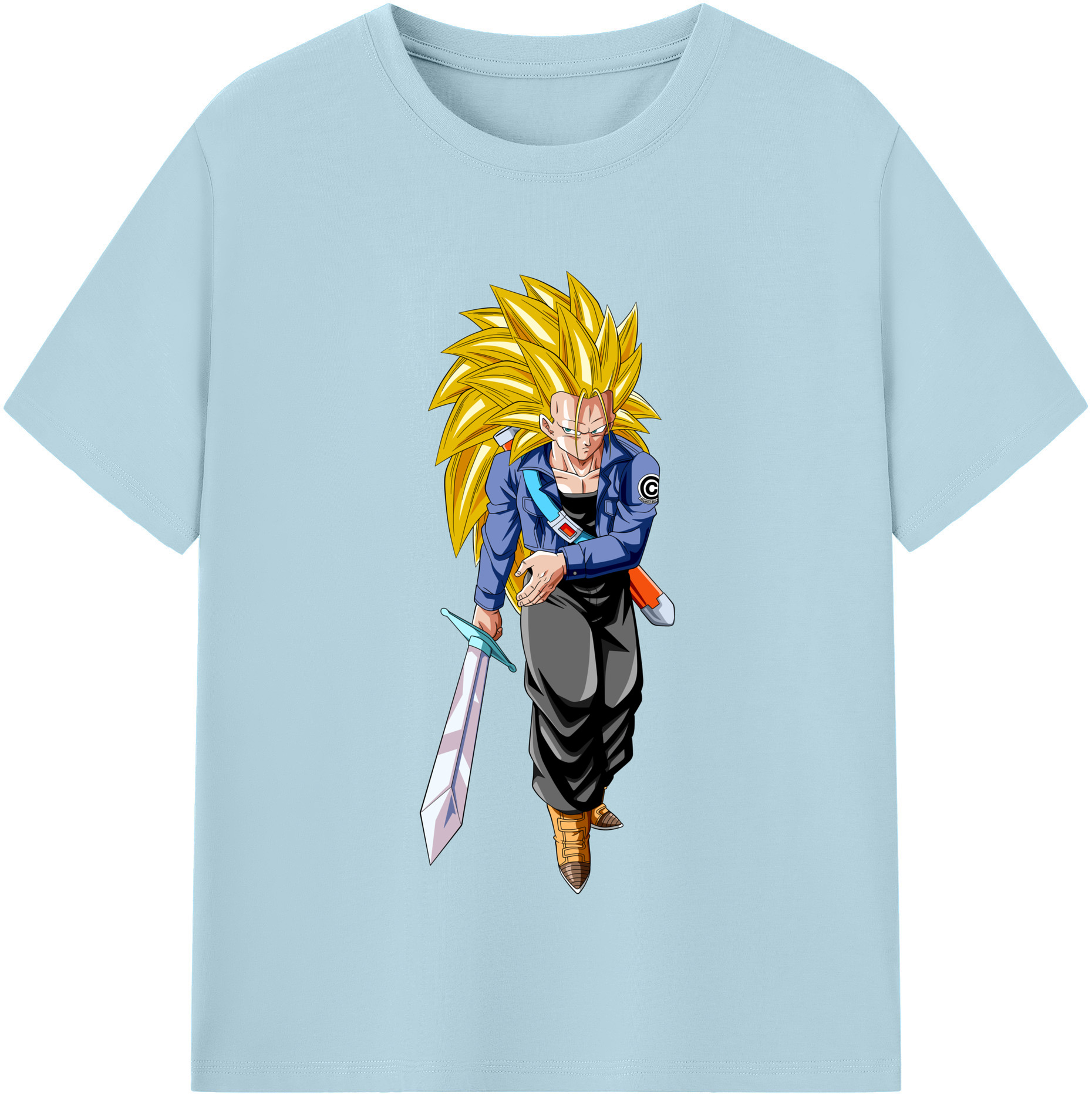 （画像用） ドラゴンボール トランクス（Torankusu）DRAGON BALL Trunks 綿100％半袖Tシャツ（フロントプリント）
